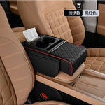 Car Console Organizer with Cup Holder & Tissue Storage