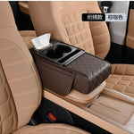 Car Console Organizer with Cup Holder & Tissue Storage
