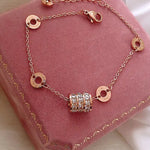 Sparkling Roman Numeral Charm Bracelet