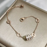 Sparkling Roman Numeral Charm Bracelet
