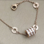 Sparkling Roman Numeral Charm Bracelet