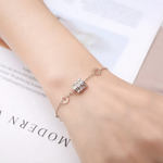 Sparkling Roman Numeral Charm Bracelet