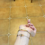 Sparkling Roman Numeral Charm Bracelet