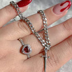 Crimson Heart & Dagger Necklace ❤️🗡️