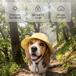 Dog cat anti-strangle hat anti-off ear adjustable rope