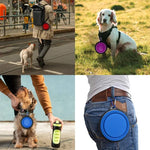 Folding Portable Silicone Dog Feeder Bowl 2 In 1 Pet Dispenser Outdoor