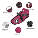 Large Pet Dog Jacket With Harness Winter Warm Dog