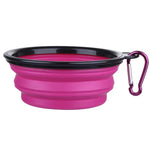 Folding Portable Silicone Dog Feeder Bowl 2 In 1 Pet Dispenser Outdoor