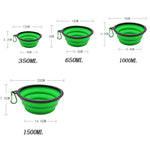 Folding Portable Silicone Dog Feeder Bowl 2 In 1 Pet Dispenser Outdoor