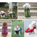 Large Pet Dog Jacket With Harness Winter Warm Dog