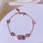 Sparkling Roman Numeral Charm Bracelet