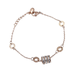 Sparkling Roman Numeral Charm Bracelet