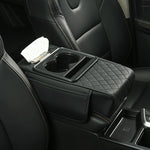 Car Console Organizer with Cup Holder & Tissue Storage