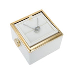 ROTATING ETERNITY ROSE BOX - W/ ENGRAVED NECKLACE