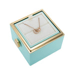 ROTATING ETERNITY ROSE BOX - W/ ENGRAVED NECKLACE