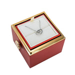 ROTATING ETERNITY ROSE BOX - W/ ENGRAVED NECKLACE