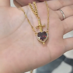Crimson Heart & Dagger Necklace ❤️🗡️