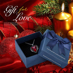 Colorful Crystal Angel Wings Heart Pendant Necklace Christmas Party Gift - hotbuyy