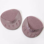 Women Socks Sponge Silicone Anti-slip Lining Open Toe Heelless Liner Sock Invisible Forefoot Cushion
