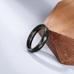 Black Personalized Couples Ring