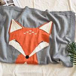 Baby Blankets Autumn Baby Toddler FOX Bedding Newborn Knitted Crawling Blanket Baby Bed Newborn Wrap Blanket Wrap Soft Blankets