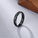 Black Personalized Couples Ring