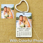 Personalized  Photo Calendar Keychain Anniversary Gifts