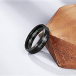 Black Personalized Couples Ring