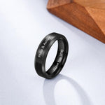 Black Personalized Couples Ring