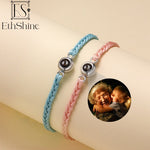 Personalized Photo Projection Bracelets for Couples