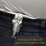 Damascus Steel  D2 Steel ox head pendant handicraft Knife