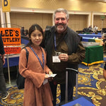 Damascus Steel  D2 Steel ox head pendant handicraft Knife