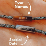Custom Engraved Magnetic Couple Bracelets