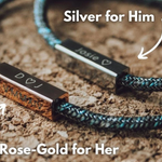 Custom Engraved Magnetic Couple Bracelets
