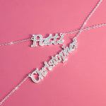 Christmas Gift Personalized Shiny Diamond Name Necklace Sparkling Necklace MelodyNecklace