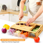 Bamboo Cutting Board W/ Containers