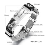 Personalized photo bracelet  for Men Women
